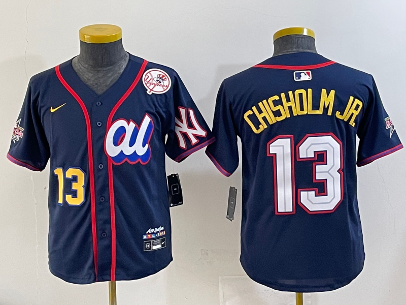 Youth 2025 New York Yankees #13  Chisholm Jr Nike MLB All Star Jersey style 725005